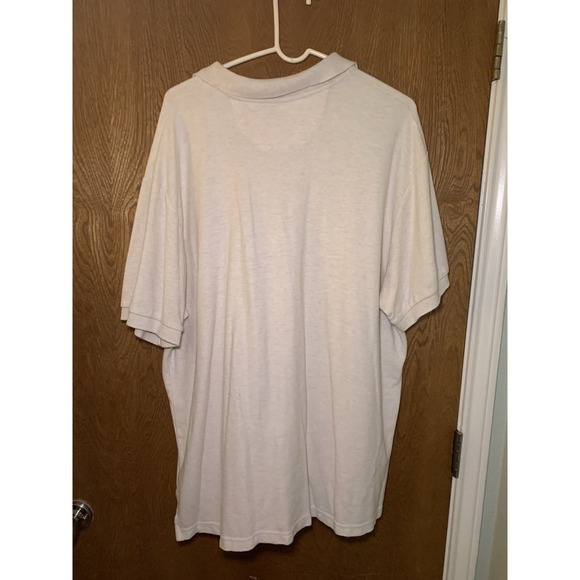 Chaps Ralph Lauren Polo Shirt Short Sleeve Collared Men's Beige XXL Golf Cotton - Picture 2 of 7